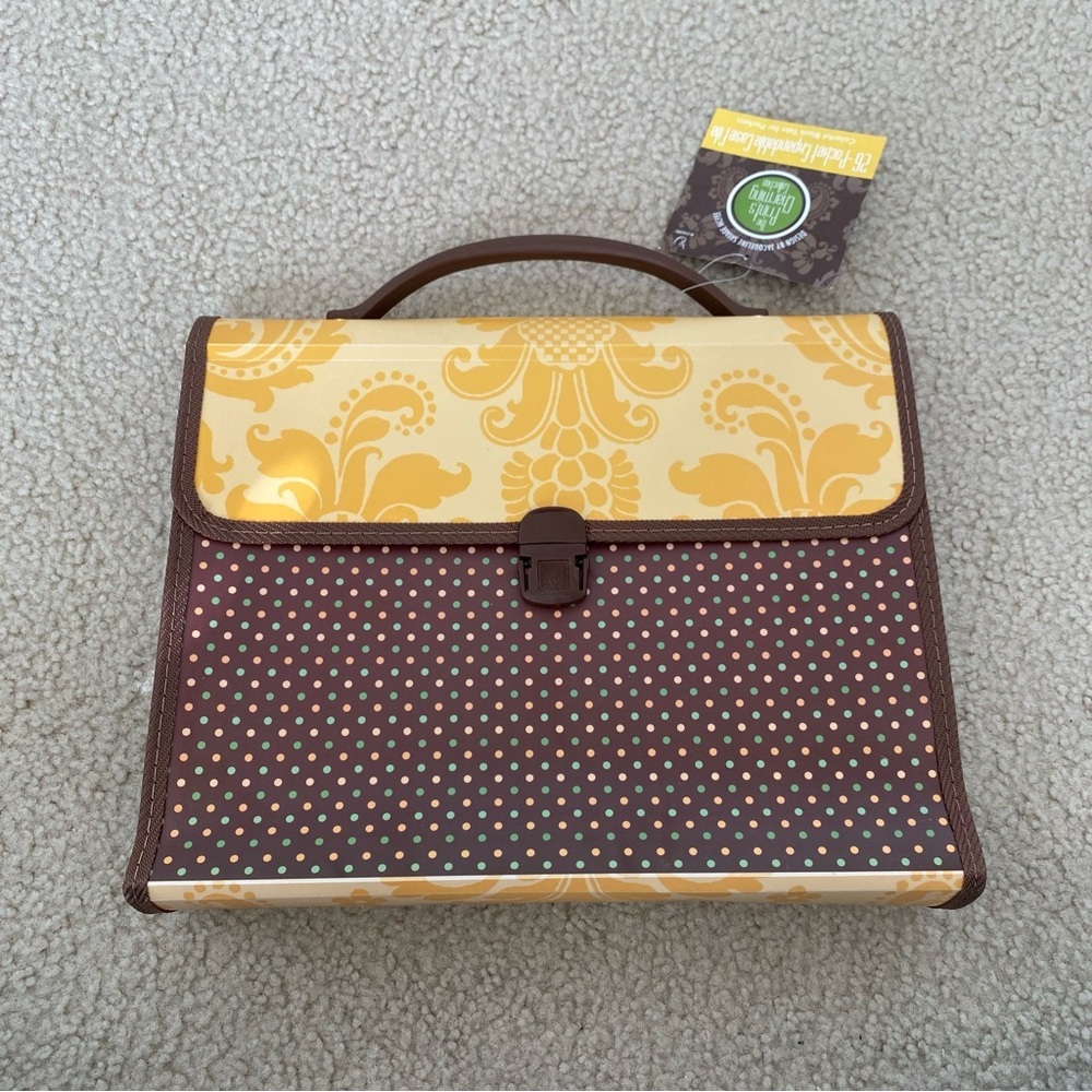 26-Pocket Expandable Case File Floral & Polkadot NWT